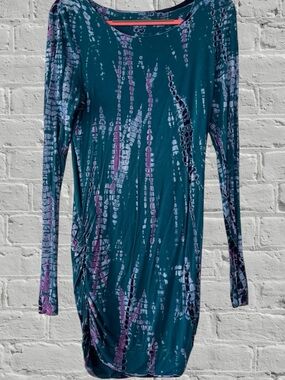 Hard Tail Forever Womens Tie-Dye Long-Sleeve Dress Size M